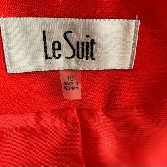 Le Suit NWT Red One Button Front Blazer Size 10 - Picture 8 of 10